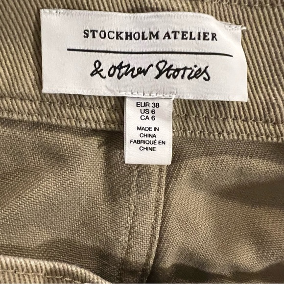 & Other Stories Stockholm Atelier Tan Capris length Jeans size 6 - Picture 12 of 14